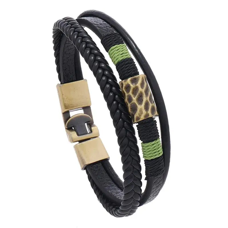 Hot Selling New Accessories Simple Hand Woven Multi-Layer Leather Bracelet Bohemian Style Retro Bracelet