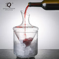 Creative Luxury Rotating Crystal Wine Decanter Customized Logo Hand Blown Transparent Glass 1000ML Capacity Modern Design Home