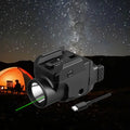 High-Level Outdoor Tactical Flashlight with 800lm LED White Green Beam Waterproof Aluminum Material Magnetic Charging Charging