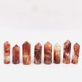 Wholesale Natural Gemstone Healing  Crystal Stones Red Fire Quartz Tower Hematoid Point Wand for Decoration