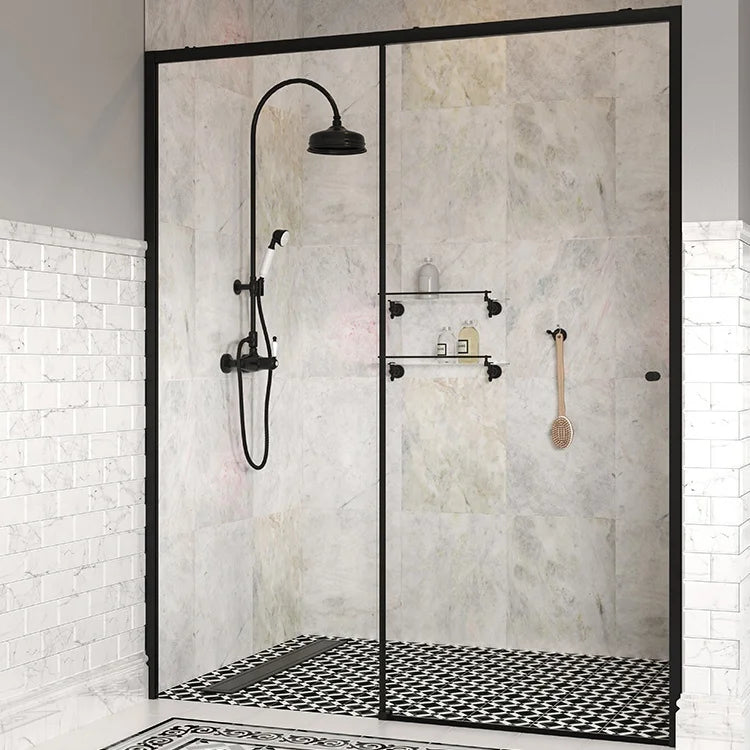 Modern Framed Aluminium 8mm Thick Clear Tempered Glass Shower Room Polished Frame Sliding Shower Door Lifetime Warranty for