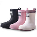 Boys and Girls Rain Boots Unisex Waterproof Super Anti-Wearable Anti Slip and Wear-resistant Removable Liner PVC Rain Boots
