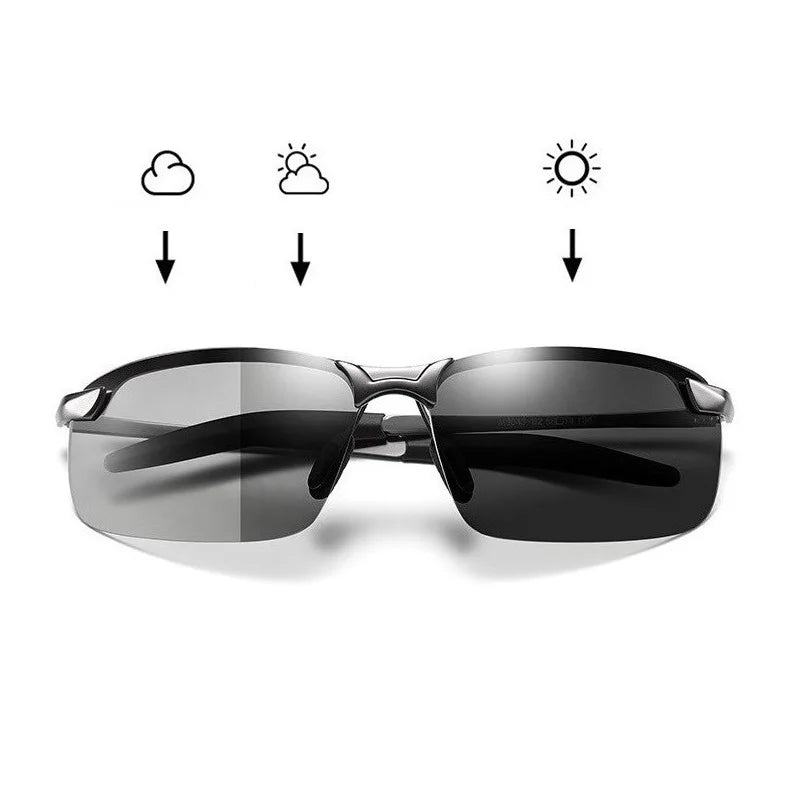 Polarized Photochromic Sunglasses Men Chameleon Glasses Male Change Color Sun Glasses Day Night Vision Driver's Eyewear