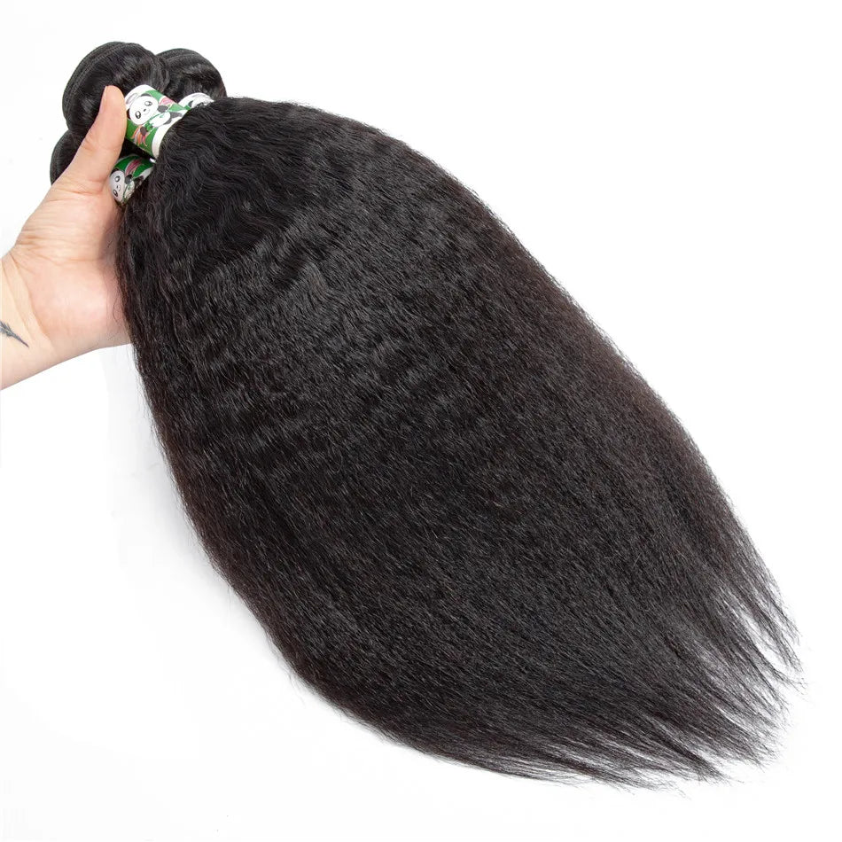 Thick Bundles Long Human Hair 36 38 40 Inch Mink Brazilian Cuticle Aligned Hair Weave Extensions Yaki Kinky Straight Double Weft