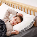 20\"x36\" Geometric Pattern Orthopedic Bamboo Fabric Neck Support Memory Foam Pillow Machine Washable Cover Included