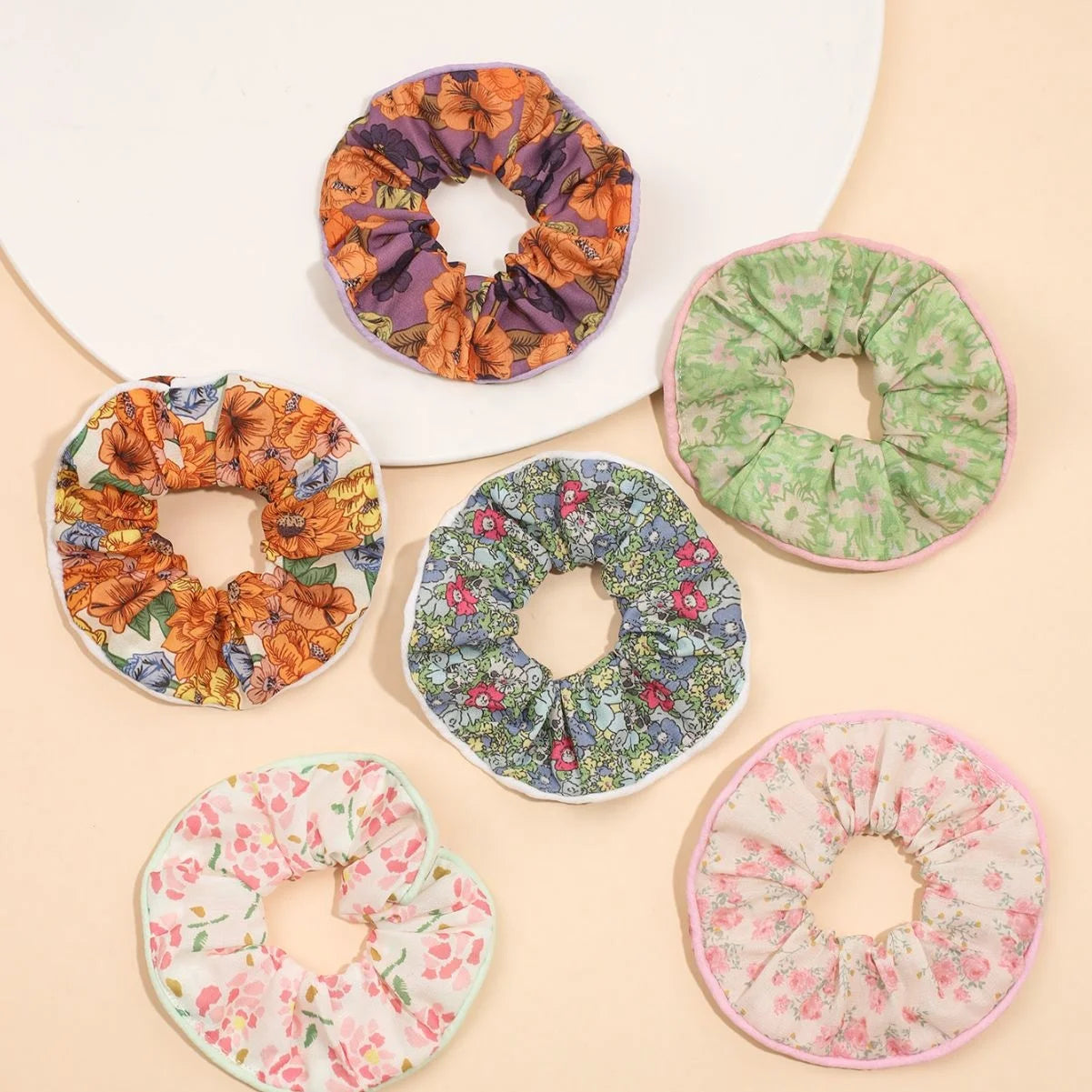 New Patterned Hair Scrunchies Customize Hair Accessories for Women Fashion Hair Ties