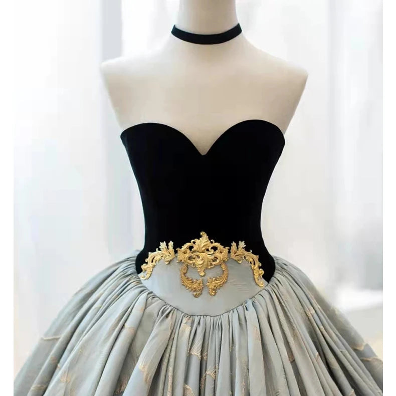 Guangzhou Auyan Heavy Industries Vintage Strapless Evening Dress 2024 Hepburn Style Super Sensen Dress