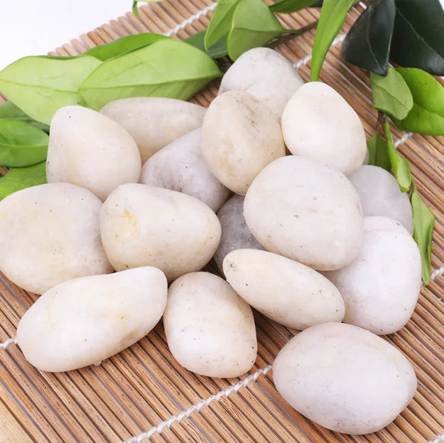 JUST Polished White Natural Pebble Stones Top Class Quality Eco-Friendly Durable 3-5CM River Rocks for Paving China Origin 5