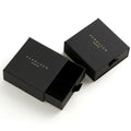 PandaSew Custom Logo Print Black Fashion Cardboard Jewelry Packaging Drawer Box for Necklace Rings