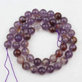 Natural Purple Ghost Amethyst Quartz Round Stone Ametrine Chakra Gemstone Beads for Jewelry Making