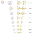 Fashion Simple Mini White Rhinestone Hypoallergenic Piercing Stud Earrings Ear Rings for Women
