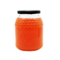 New Design 350ml 730ml Honeycomb Shape Glass Jar With Lug Cap for Honey Pickle Jam Sauce