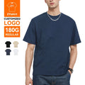 ZYtshirt Wholesale 180GSM 100% Cotton Custom Logo Printed T-Shirt with Breathable Loose Fit for Casual Unisex