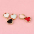 Heart Shape Metal Enamel Charm Pendant Necklace Pendant Accessories  for DIY Jewelry Making