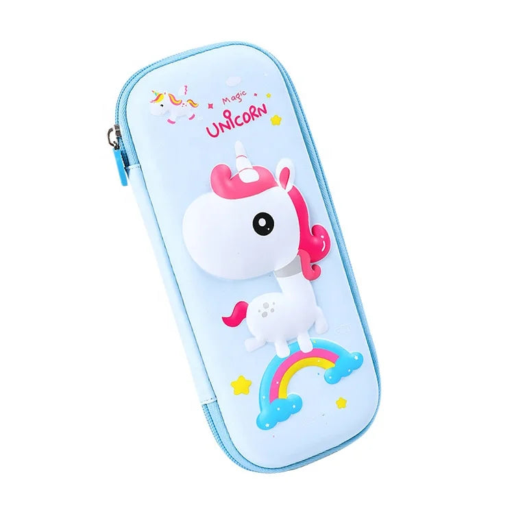 Manufacturer Customized School EVA 3D Students Popular 3 Zippered Pencil case