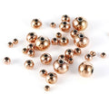 Jewelry Accessory Rose Gold 304 Stainless Steel Round Beads Metal Vacuum Plating Smooth Rondell Loose Spacer Ball Beads for DIY