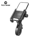 WEST BIKING Cycling Phone Holder 360 Rotation Adjustable Bicycle Accessories Shock Absorption Stable Shooting Bike Phone Holder MegaBDM