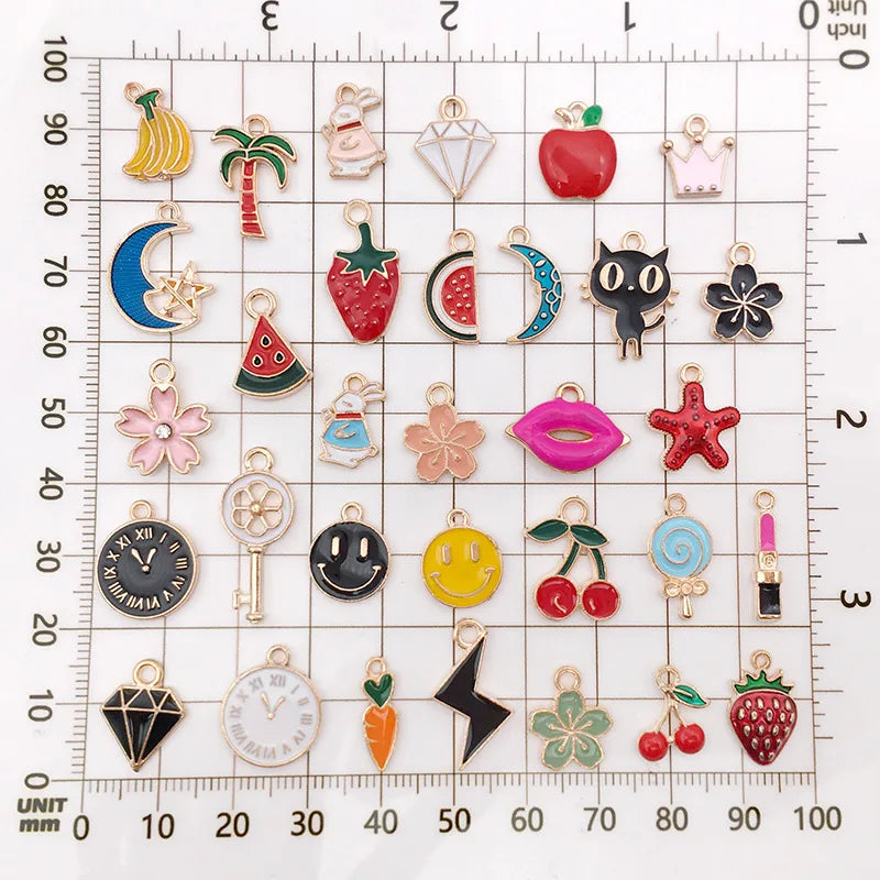 60pcs/Wholesale Metal DIY Charm Finding Lady's Pendant Charm Jewelry Earring Bracelet Making Kit