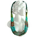 100% Natural Turquoise strand wire Necklace Southwestern  925 Sterling Silver Necklace