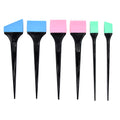 6pcs Set Plastic Handle Soft Nylon Bristles Large Tinting Bleaching Hair Coloring Dye Brush