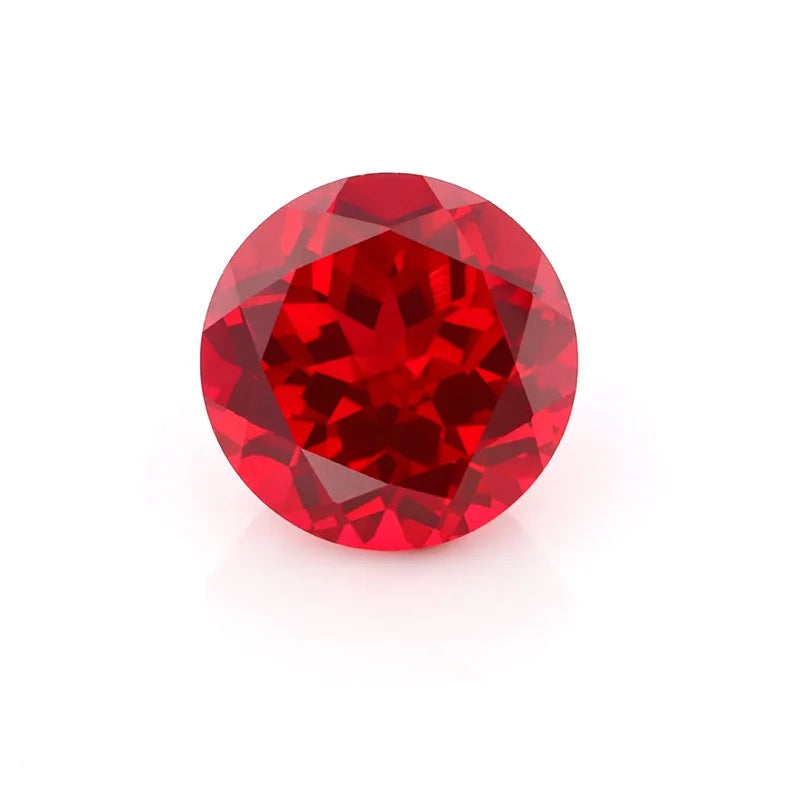 Starsgem Round Shape Loose Gemstones 4mm-11mm Synthetic Lab Grown Ruby