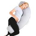 Manufacture Wholesale Soft C Shaped Full Body Sleeping Pregnancy Pillow with Detachable Cotton Cover Pink Christmas Space
