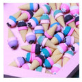 3D Simulation Food Cute Cone Ice Cream  Resin Cabochon Pretend Food for Doll House Play Kitchen Food