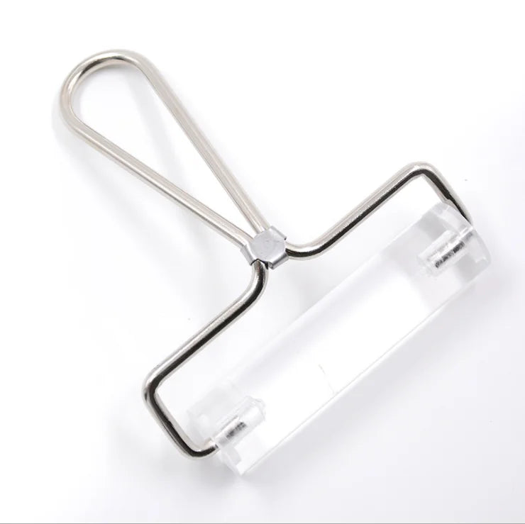 Cpatrick New 10cm Non-Stick Clear Acrylic Clay Roller with Steel Handle