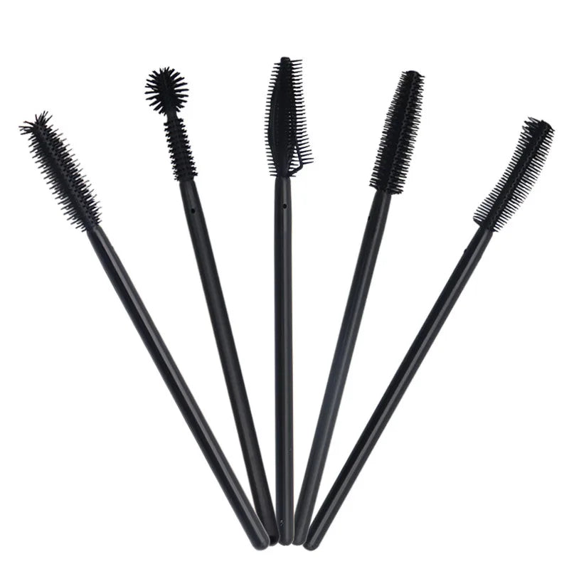 Cangli Black Silicone Disposable Mascara Brushes Eyelash Extension Brush