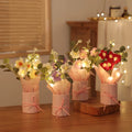 Handmade DIY Mini Crochet Knitted Romantic Simulation Flower Bouquet for Christmas Easter Handheld Floral Gift for Birthdays MegaBDM