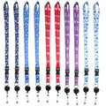 Blank Sublimation Polished Neck Strap ID Badge Card Holder Lanyards Logo Custom Polyester Carabiner Hardware Hooks