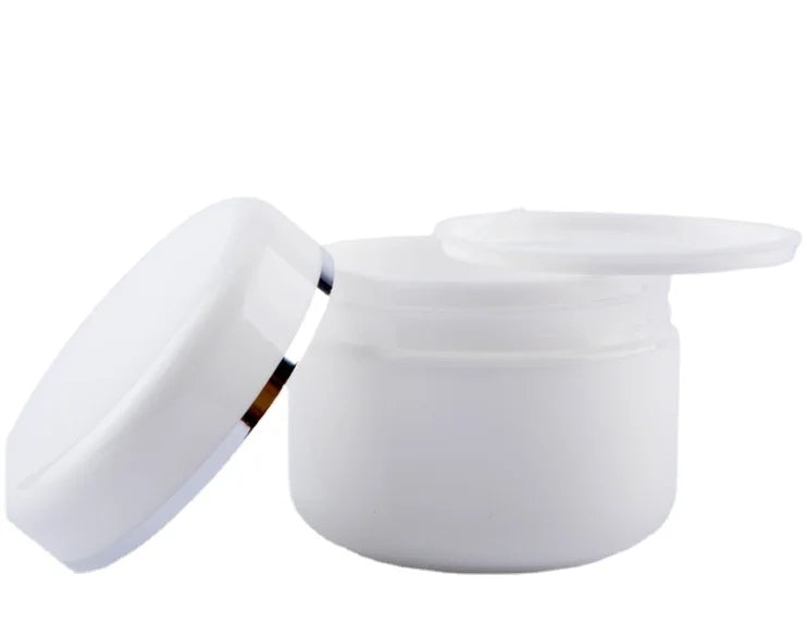 250g 100g 50g 20g Hot Silver Edge PP Cream Bottle Cream Box with Silver Edge Plastic Jars with Hot Silver Edge