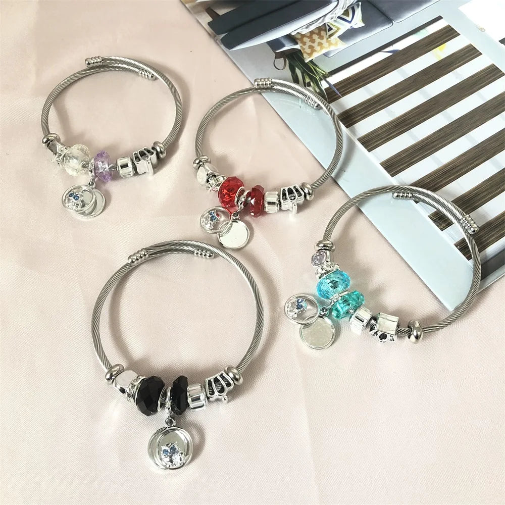 Owl Mirror Pendant Charm Bracelet Women Luxury Charm Luxury Bracelet Good Selling on Facebook Bracelet