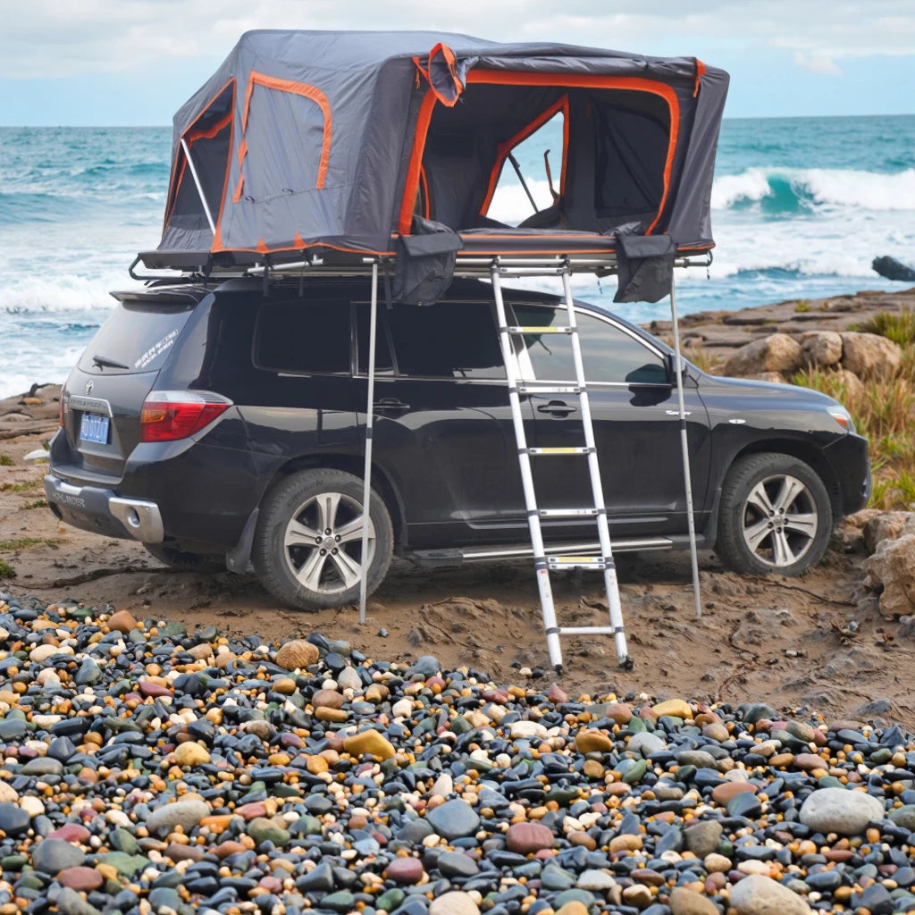 New 4-Person Rooftop Tent Heavy Duty XL Aluminium Hard Shell for 4x4 Offroad Car Roof Top Tent Optional Annex Ladder Accessory