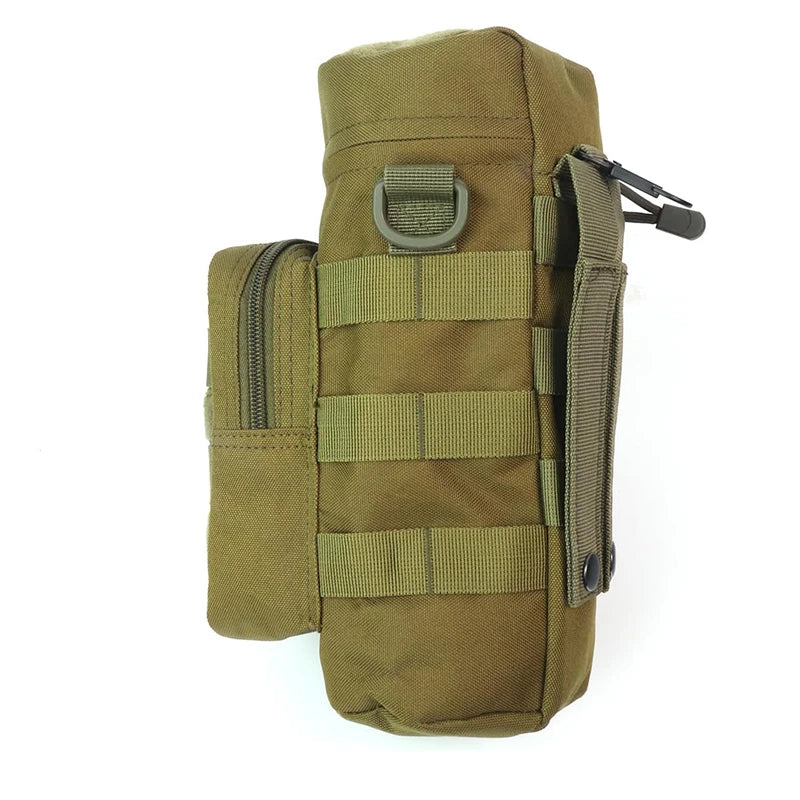 Custom Water Bottle Holder Upgraded 1000D Nylon Tactical Molle Bottle Pouch Sports Water Bottle Bag Bottom Mesh for Travelling