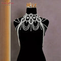 YouLaPan VG09A Fashion Pearl Tassel Chain Top Bolero Decoration Handmade White Beads Necklace Women Wedding Shawl Cape
