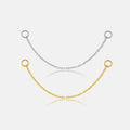FUAMAY Fashion Minimalist 925 Silver 18K Gold Plated Studs Decoration Base Chain Drop Earrings Decoration for Women Men
