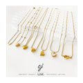 Carline Wholesale Minimalist Stainless Steel INS Heart Clavicle Chain Necklace Gold Plated Trendy Femme Bijoux for Women