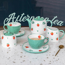 7 Set Light Luxury European Coffee Cup and Saucer Set Small Luxury Exquisite Ceramic Tea Cup Set