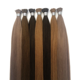 Remy Keratin I Tip European Human Hair Extensions Pre-Bonded Stick Tip 100% Virgin Natural Hair Silk Straight