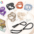 Qiyue Two Elastic Hair Tie Set Adjustable Hair Band With Bead  African Women Hair Style Tool