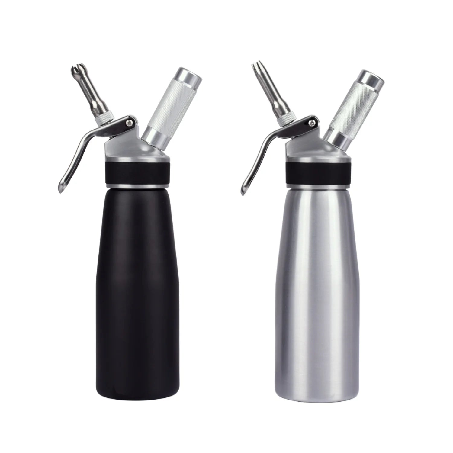 Highly Durable 500ml Whipped Cream Dispenser Maker Canister 3 Decorating Nozzles  Different Color Aluminum Cream Dispenser