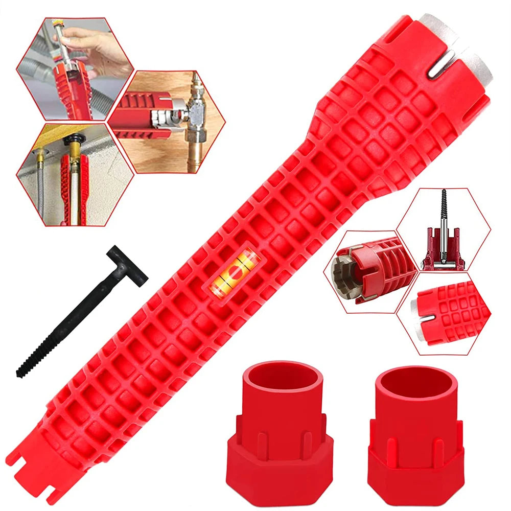 8 in 1 Multi Purpose Flume Magic Wrench Sink Plumbing Tools Magic Wrench 8 in 1 Multifunctional English Key Plumbing Wrench Tool