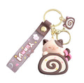Lovers Gift Couple Custom 3d Pvc Anime Rubber Lucky Cat Silicon Cartoon School Bag Keychain