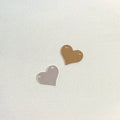New 14K Gold Filled Heart Charms Jewelry S925 Silver Blank Love Connectors