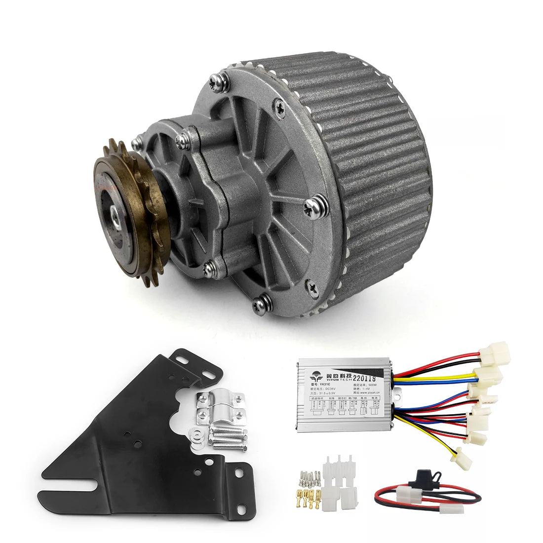 L-faster 24V36V 450W 16 Teeth Electric Bike Brushed Gear Motor Bmx Ebike Conversion Kit