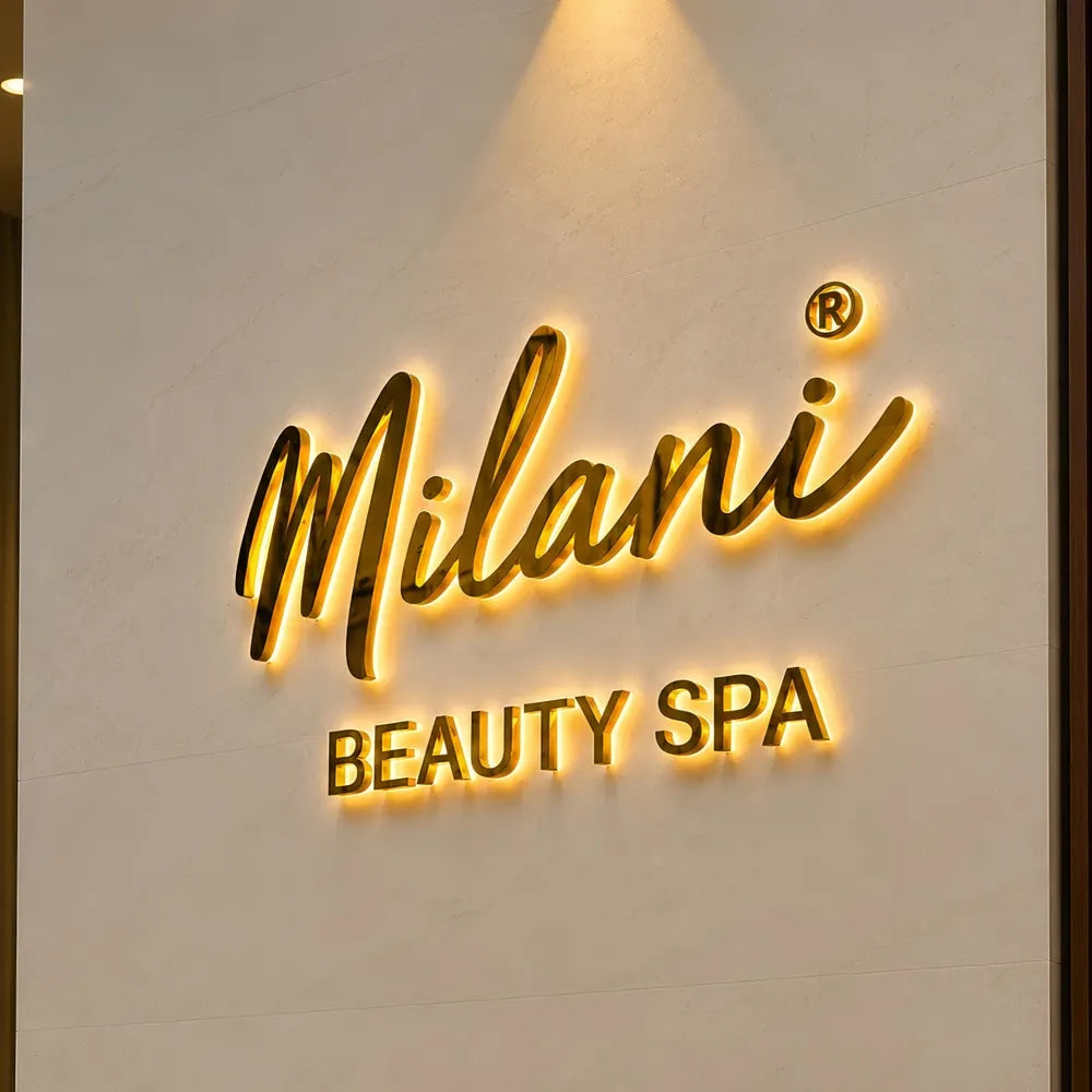 Laser Cutting Acrylic Letters for Company Logo Business SPA Beauty Sign and Reception Signs