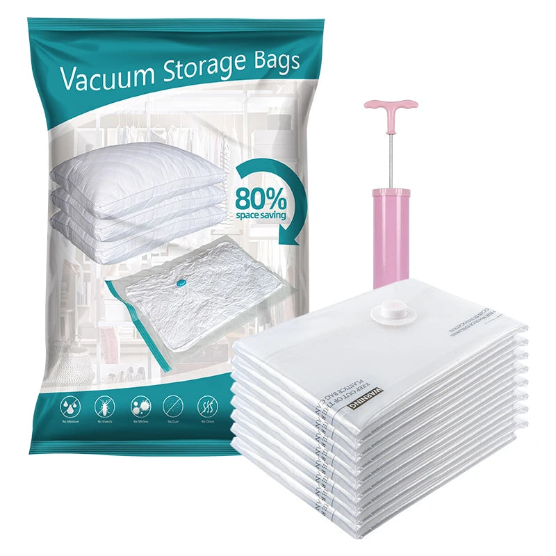 Export Hot Sale Compression Space Saver Vacuum Storage Bag Bag Set for Clothes with Pump