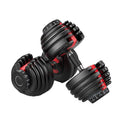 52.5LB 24kg Adjustable Dumbbell Set for Body Building Custom Adjustable Dumbbell