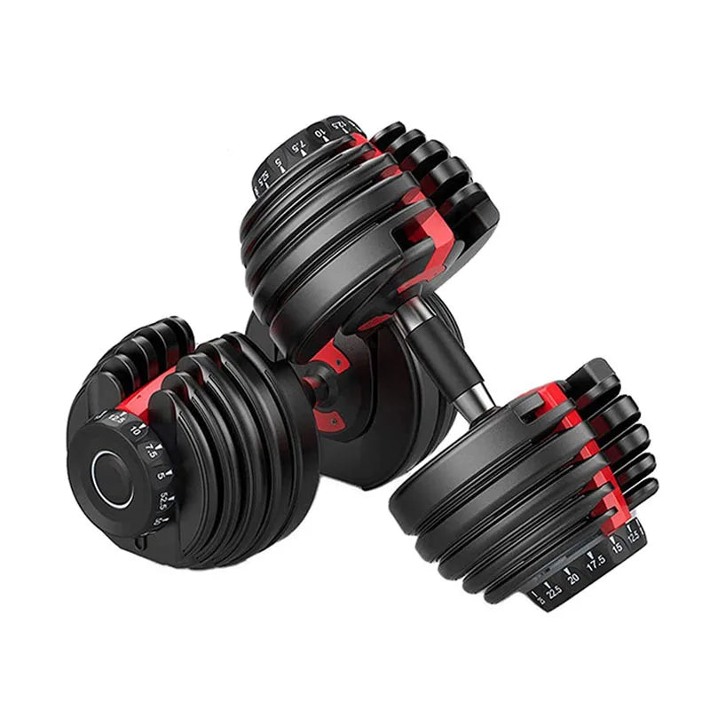 52.5LB 24kg Adjustable Dumbbell Set for Body Building Custom Adjustable Dumbbell